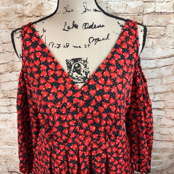 Disney Colleen Atwood Alice Looking Glass Hearts Dress M - Picture 5 of 8